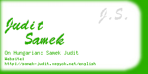 judit samek business card